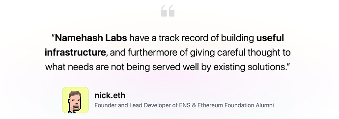 Testimonial - nick.eth