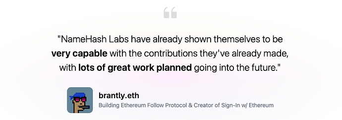Testimonial - brantly.eth