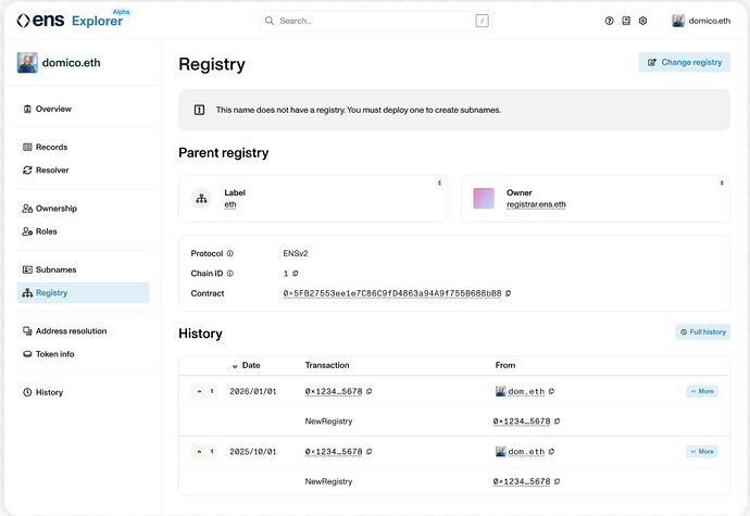7_ENS Explorer Registry