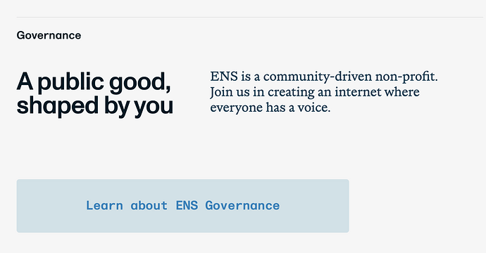 ENS Governance