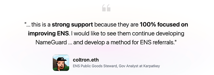 Testimonial - coltron.eth