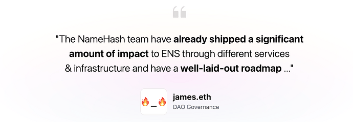 Testimonial - james.eth