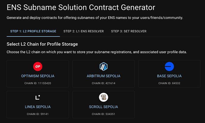 ENS Subname Solution Contract Generator