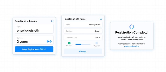 ENS Registration Widget