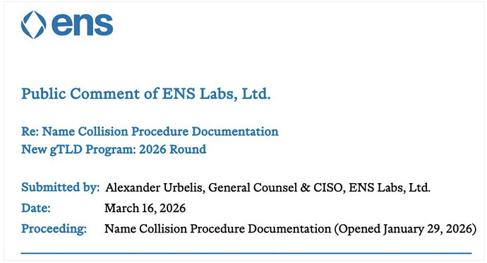 22_ENS Name Collision Public Comments