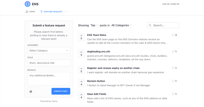 ens-feature-requests